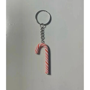 Candy Cane Christmas Keychain